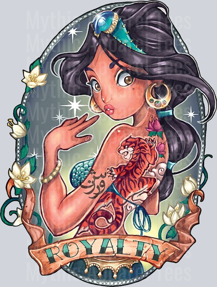 Jasmine Tattooed Baddies Disney Princess DTF Disney Transfers