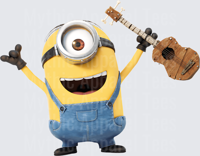 Minnions Stuart One-Eyed Minion Playing Wooden Guitar Joyfully