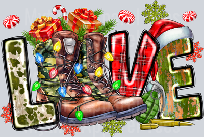 Love Army Boots Christmas
