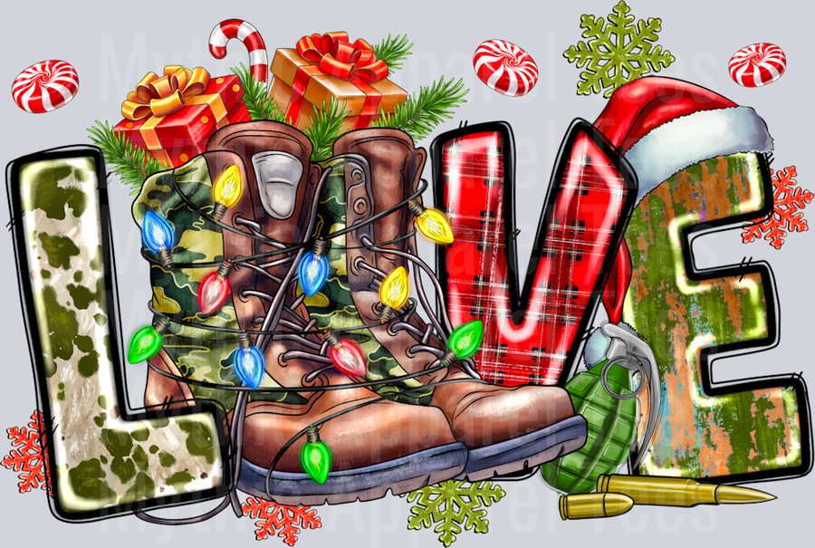 Love Army Boots Christmas
