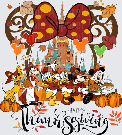 Disney Fall and Thanksgiving Mickey and Friends Happy Thanksgiving Castle Pilgrim Feast