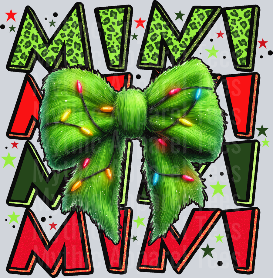 Mini grinch DTF Christmas Transfers