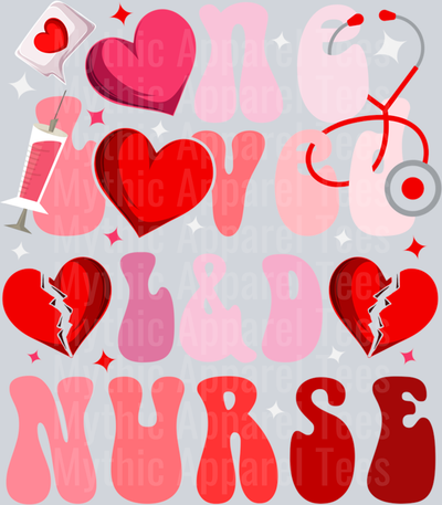 AZ844 One Loved L&D Nurse Valentine_s Nurse Labor And Delivery Long Sleeve T-Shirt