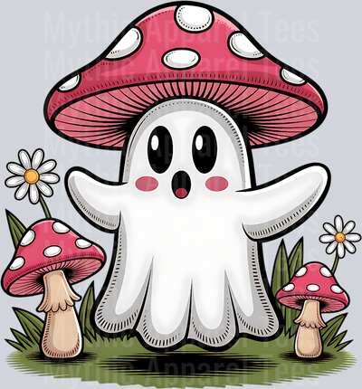 MUSHROOM GHOST RED CARTOON STYLE PNG