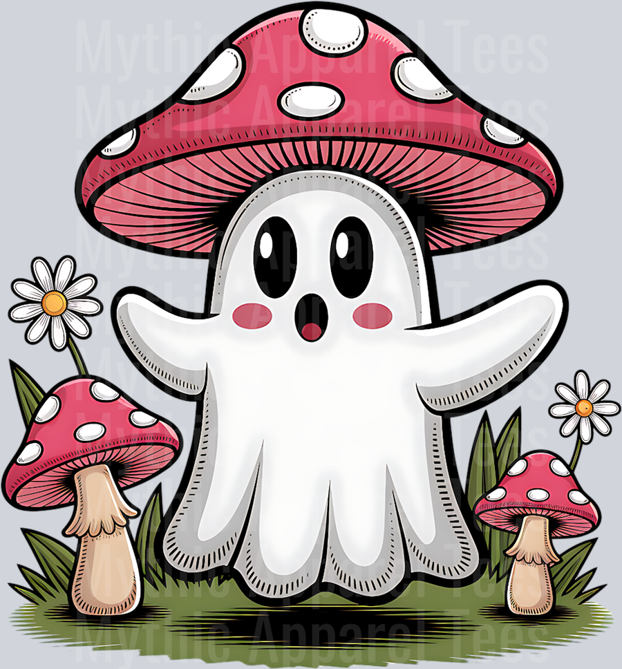 MUSHROOM GHOST RED CARTOON STYLE PNG