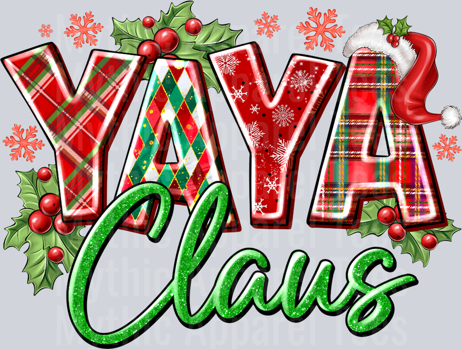 YAYA Claus Green and Red Christmas