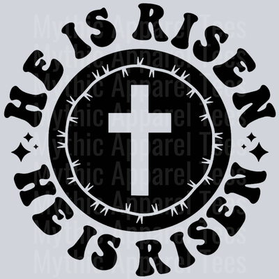 He Is Risen Pocket Design Wavy Retro Funny Designs