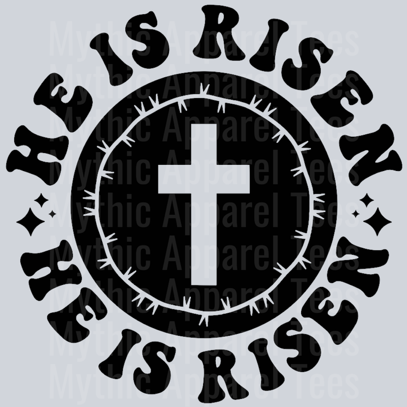 He Is Risen Pocket Design Wavy Retro Funny Designs