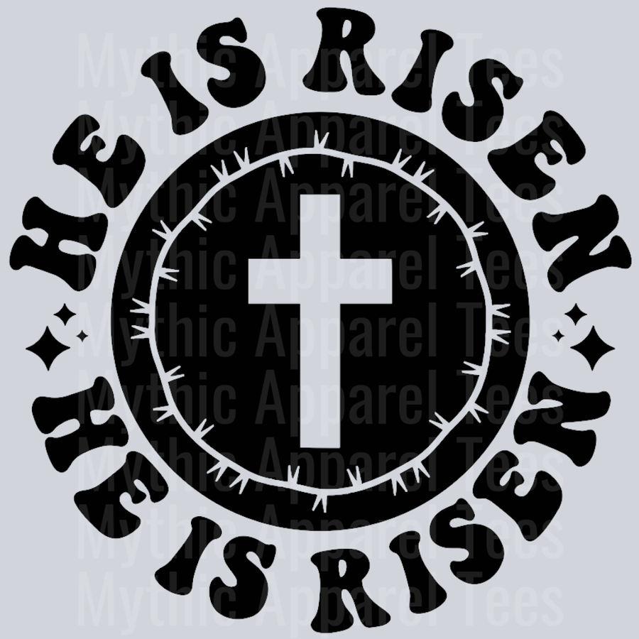 He Is Risen Pocket Design Wavy Retro Funny Designs