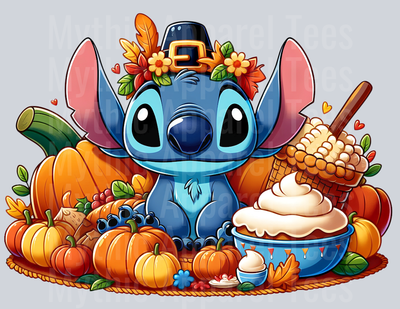 Stitch Thanksgiving 8 DTF Stitch Thanksgiving Transfers