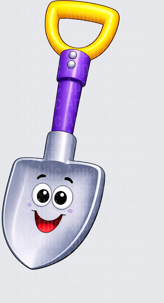 Blues Clues Shovel Silly Cartoon Smiling Purple Handle Tool
