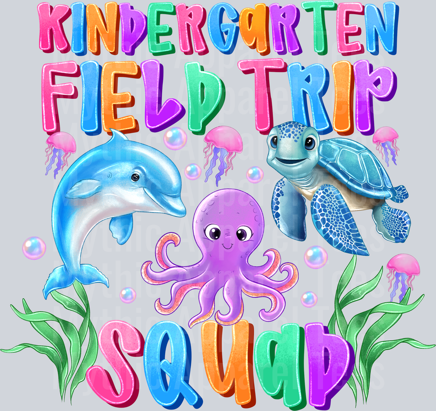 Kindergarten Field Trip Squad DTF Summer Transfers