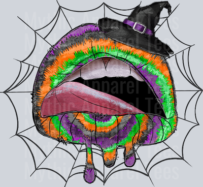 Halloween Lips Spider Web