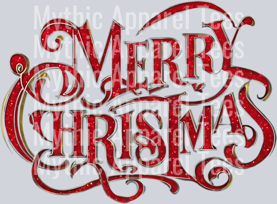 Merry Christmas Design – DTF Heat Transfer – Holiday Christmas Design