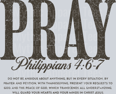 Pray 1_vintage black_distressed