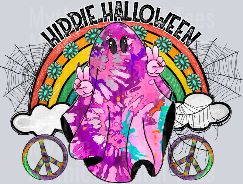 Hippie Halloween With Tie Dye Ghost