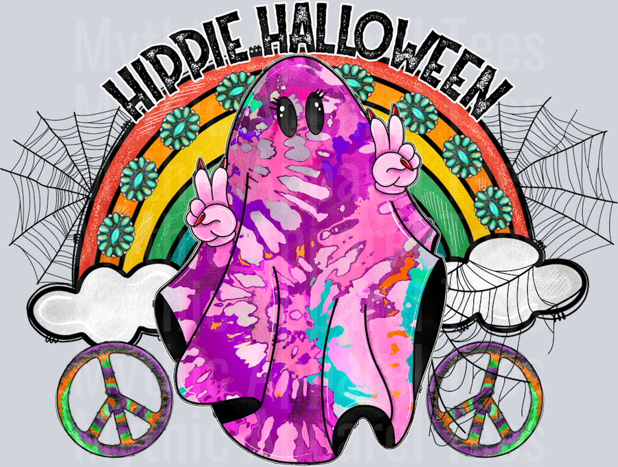 Hippie Halloween With Tie Dye Ghost