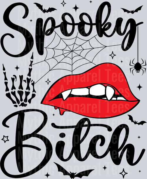 Spooky Bitch Black and red DTF Halloween Transfers
