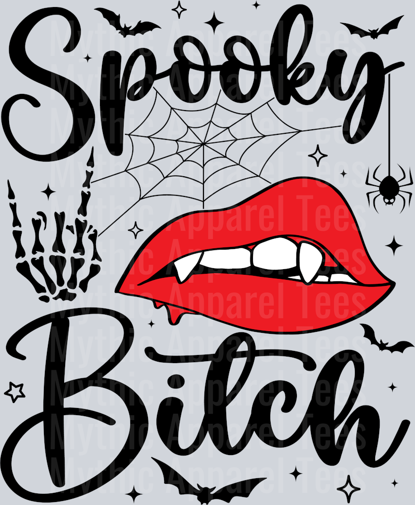 Spooky Bitch Black and red DTF Halloween Transfers