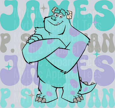 James P. Sullivan Sully Monsters Inc DTF Disney Transfers