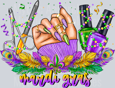 Mardi Gras Nail Boss