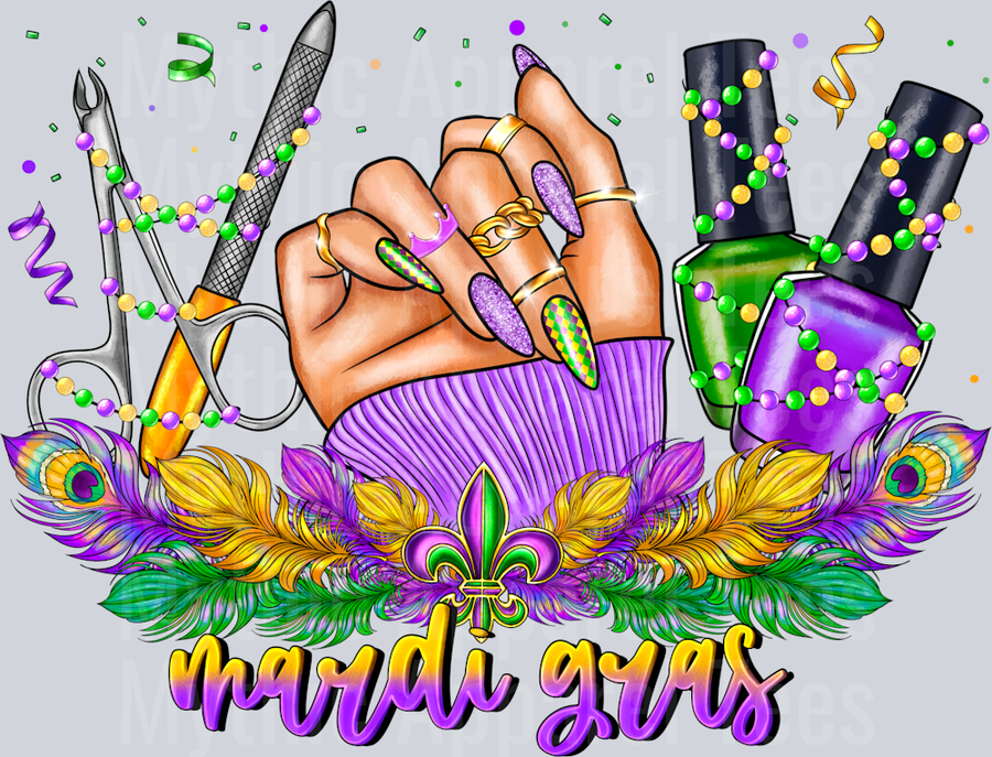 Mardi Gras Nail Boss