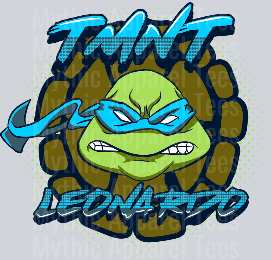 TMNT Leonardo Blue 2 DTF Teenage Mutant Ninja Turtles Transfers