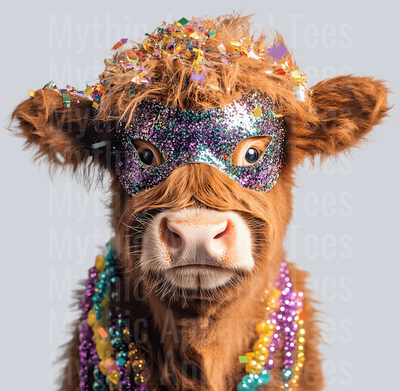 AZ813 Mardi Gras Highland Cow (17)