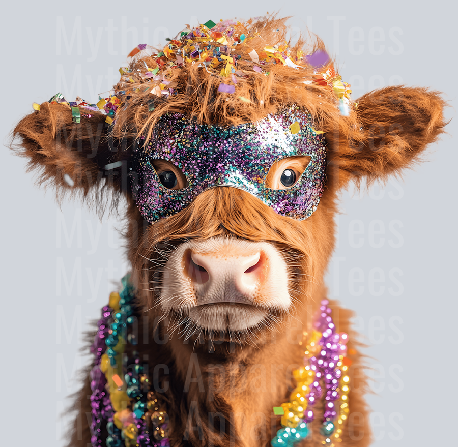 AZ813 Mardi Gras Highland Cow (17)