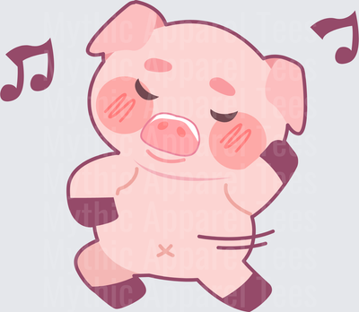 Peppa Pig Cute Dancing Piglet with Musical Notes