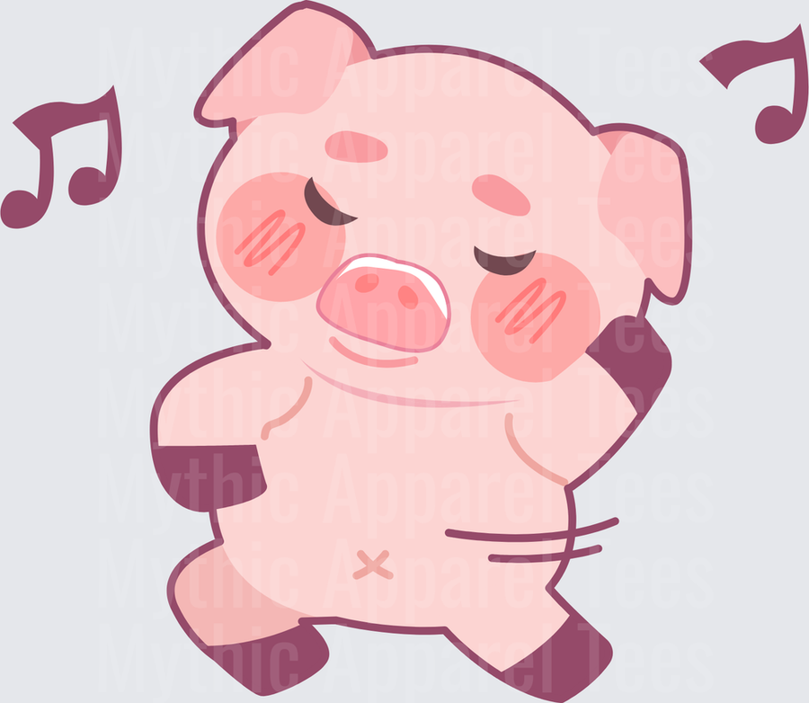 Peppa Pig Cute Dancing Piglet with Musical Notes