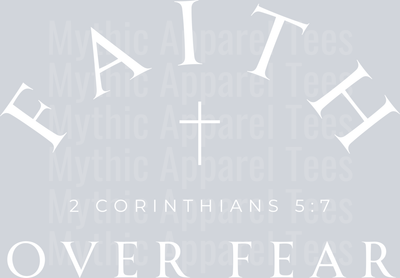 Faith over fear white DTF Religious Transfers
