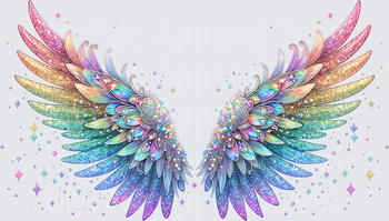 Angel Wings Rainbow Glitter Holographic Sparkle Fairy Wings