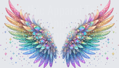 Angel Wings Rainbow Glitter Holographic Sparkle Fairy Wings