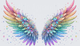 Angel Wings Rainbow Glitter Holographic Sparkle Fairy Wings