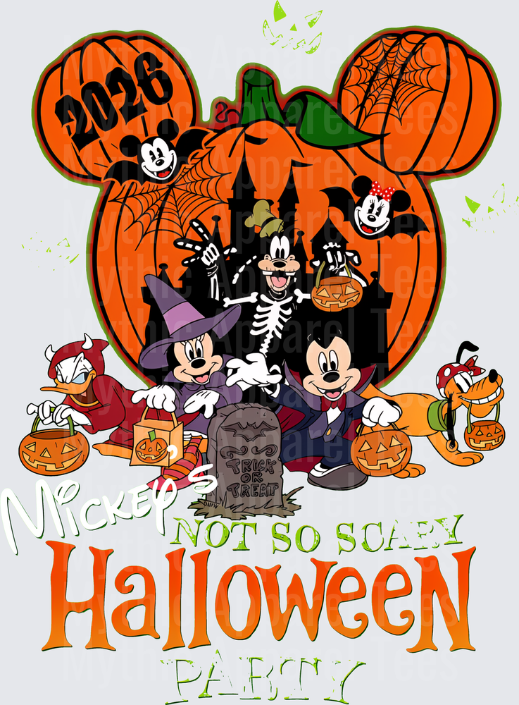Mickey's Not So Scary Halloween Party 2026 Mickey Mouse Minnie Goofy Donald Pluto Trick or Treat Pumpkin Costume Group