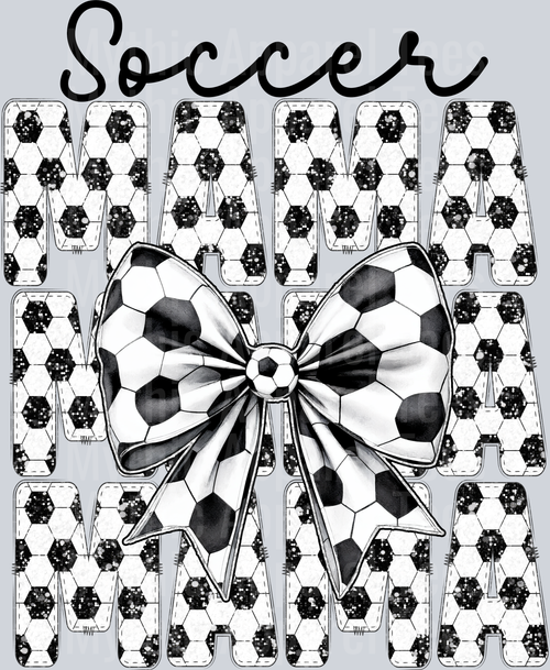 Soccer Mama Repeating Pattern DTF Soccer Transfers