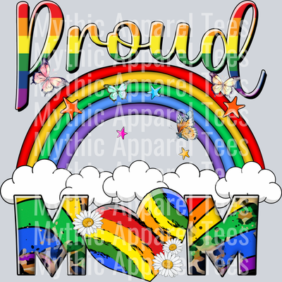 Proud Mom rainbow 2 LGBTQ+ Transfer