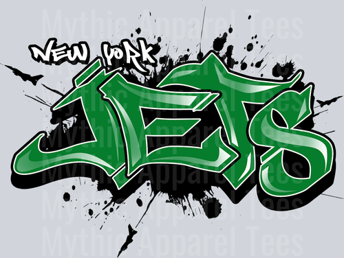 Jets Tri Color Airbrush DTF NFL Transfers