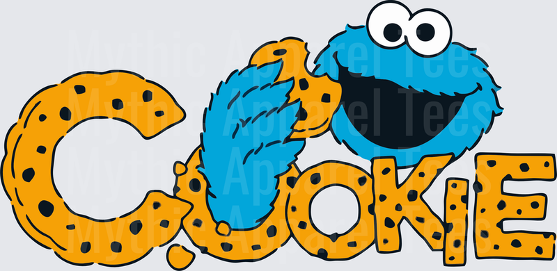 Sesame Street Cookie Monster COOKIE Chocolate Chip Letter Art
