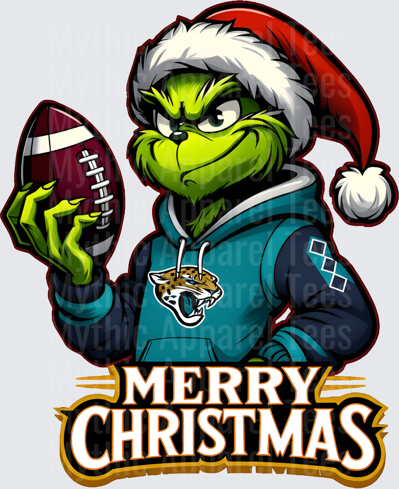 Merry Christmas Grinch Santa Hat Jacksonville Jaguars Hoodie Football