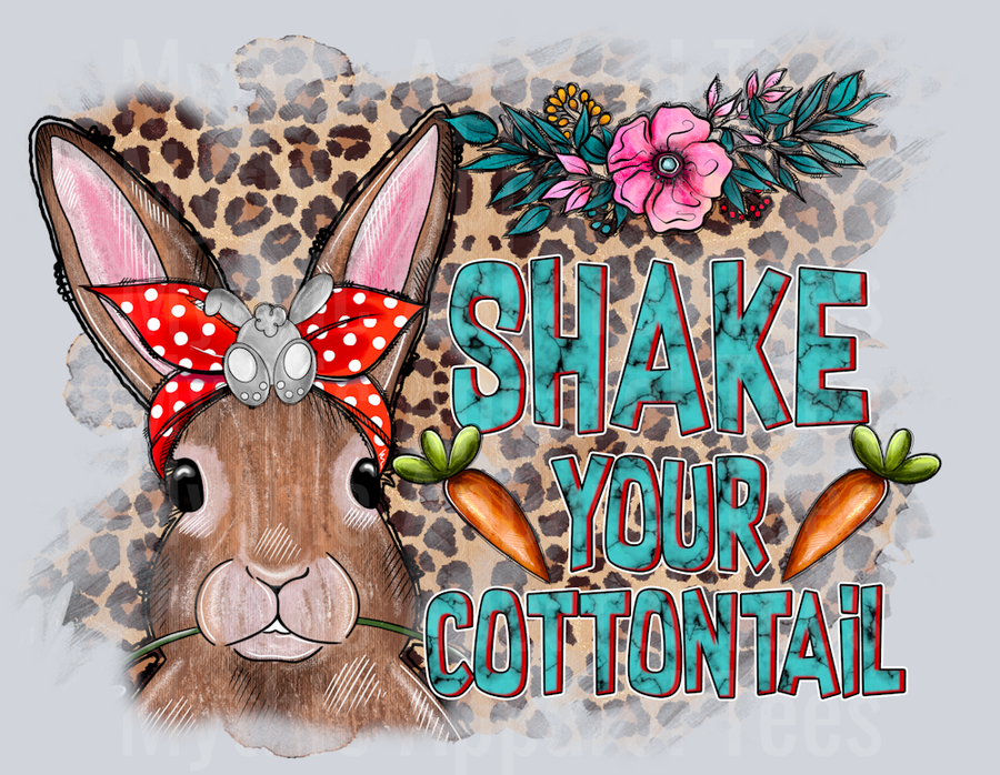 Shake Your Cottontail Red Bandanna Western Easter