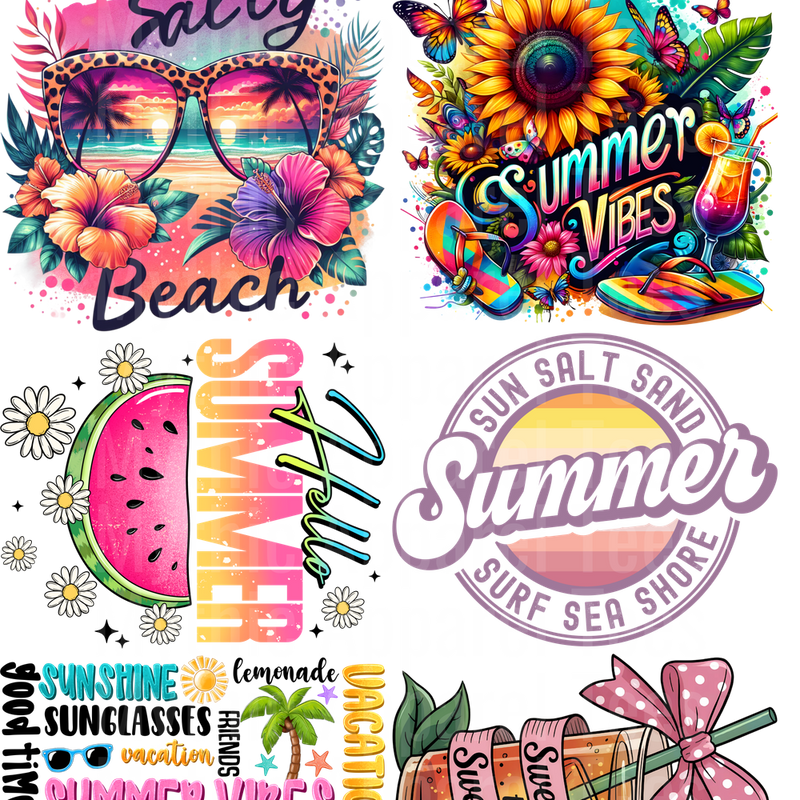 SUMMER 1 GANG SHEET 10 FULL SIZE IMAGES