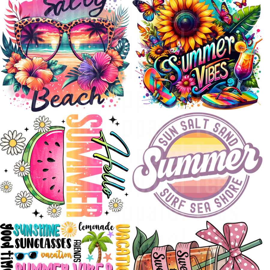 SUMMER 1 GANG SHEET 10 FULL SIZE IMAGES
