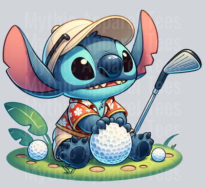 Stitch Golf DTF Stitch Sports Transfers