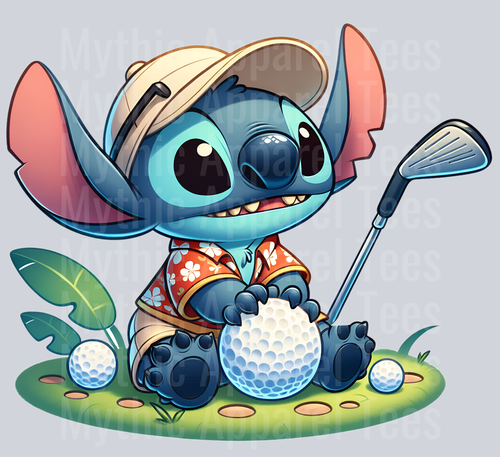 Stitch Golf DTF Stitch Sports Transfers