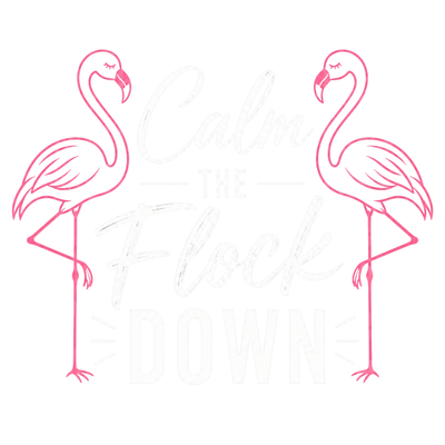 Flamingos Calm The Flock Down Pink Duo Standing Birds