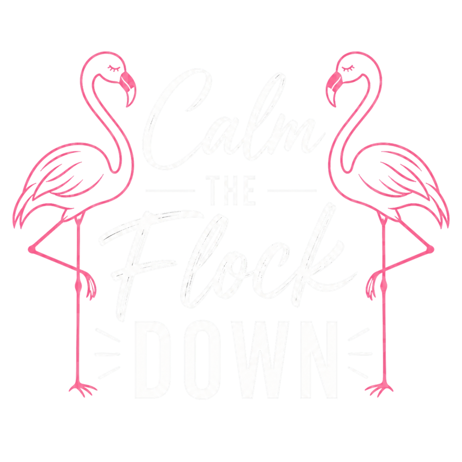 Flamingos Calm The Flock Down Pink Duo Standing Birds