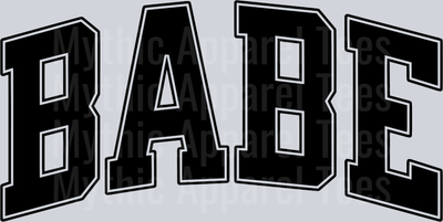 Babe Glam Varsity Letters Black