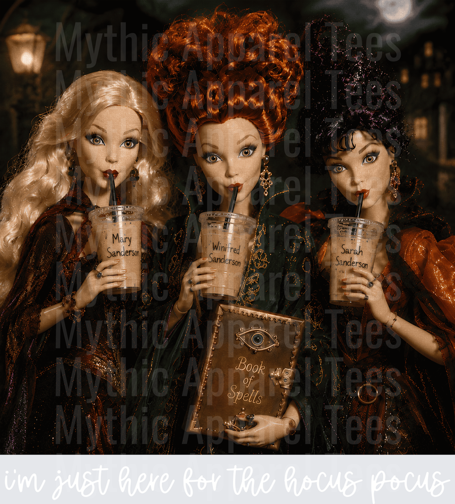 Sanderson Sisters Doll-Style Halloween Iced Coffee Book of Spells Hocus Pocus